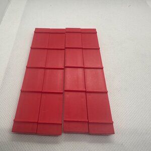Red Plastic Lincoln Log Roof 4 Pieces
